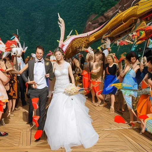 Halong bay dragon boat wedding