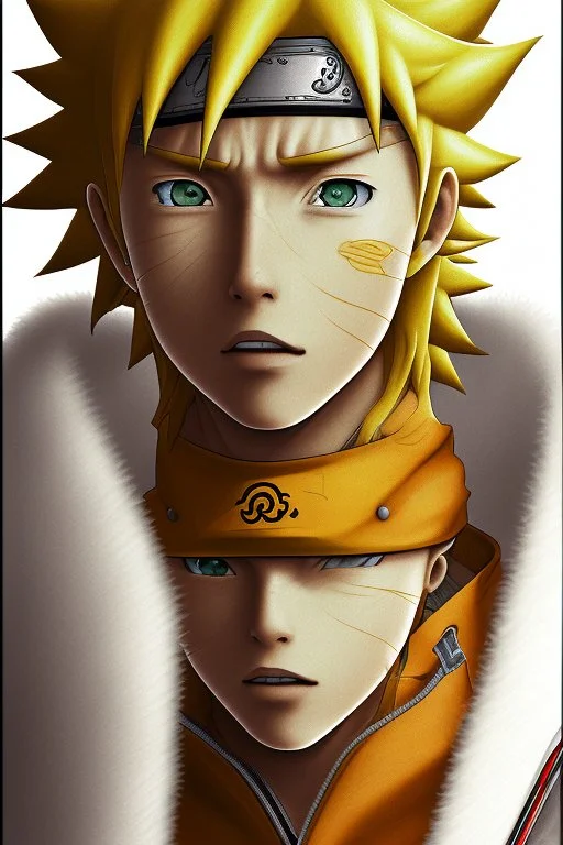 portrait of Naruto Uzumaki after a battle