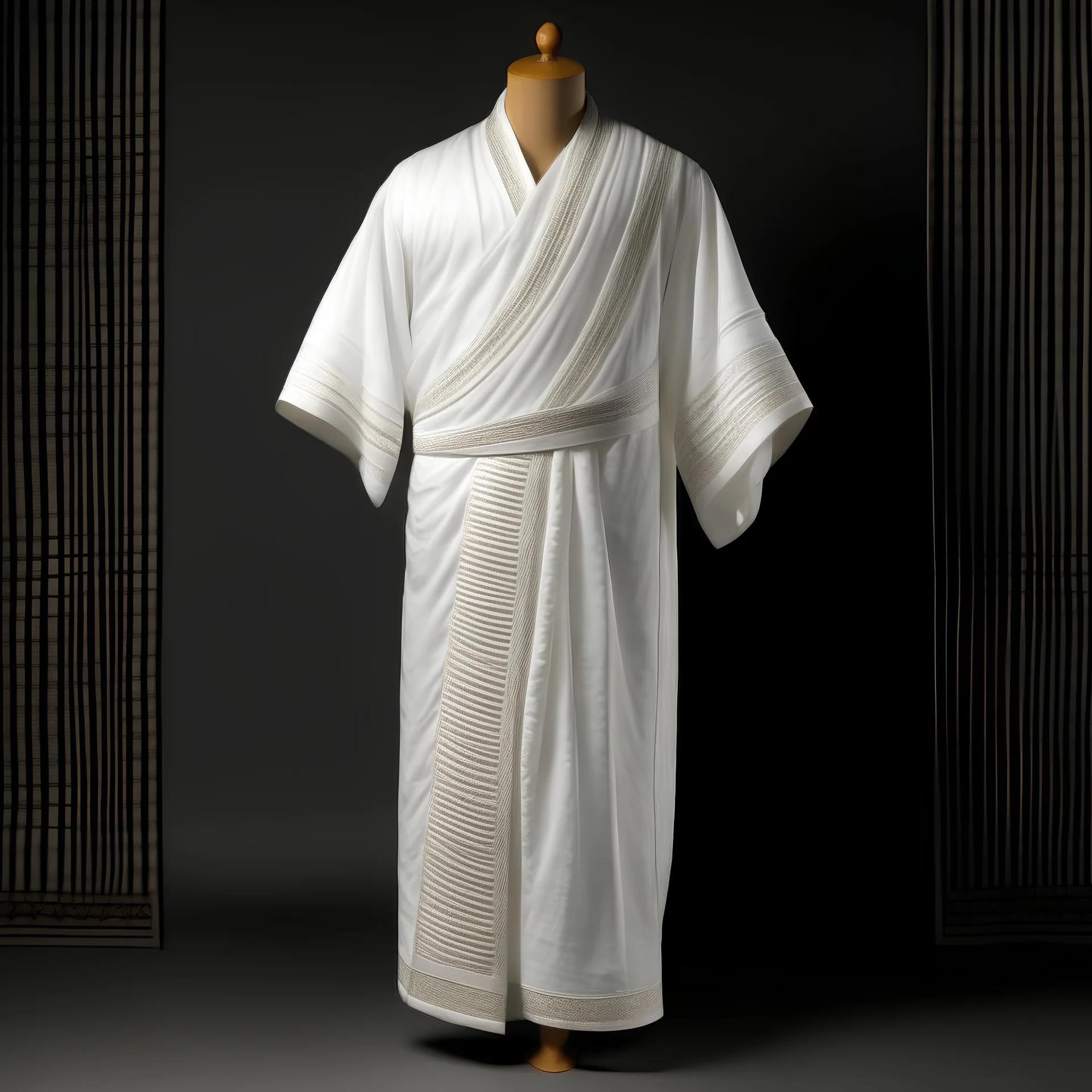 ceremonial robe of a brahmin priest, pure white