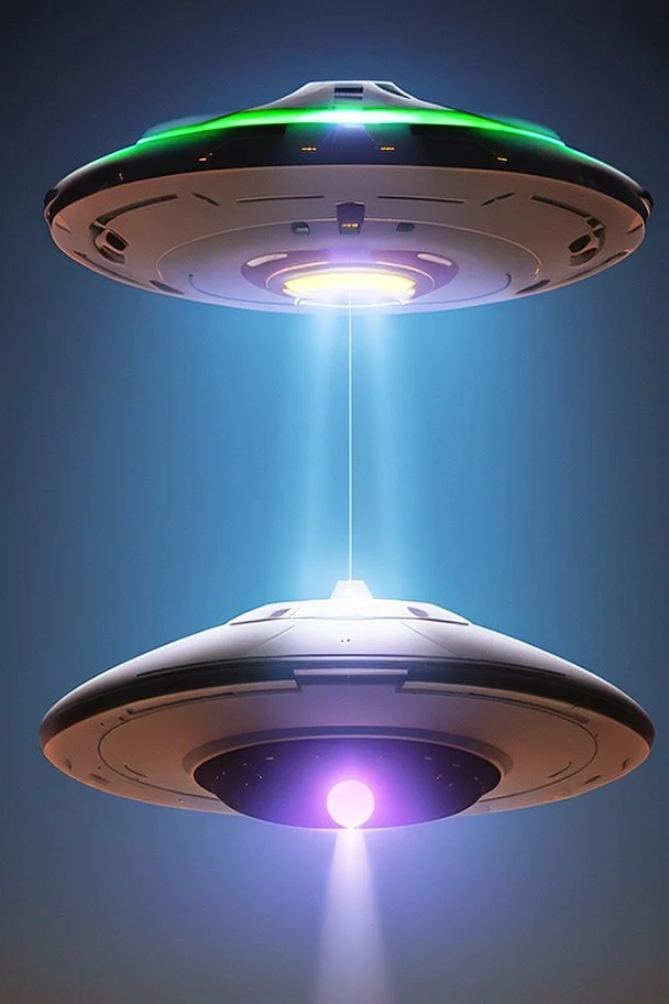 a ufo with 3 lights underneath