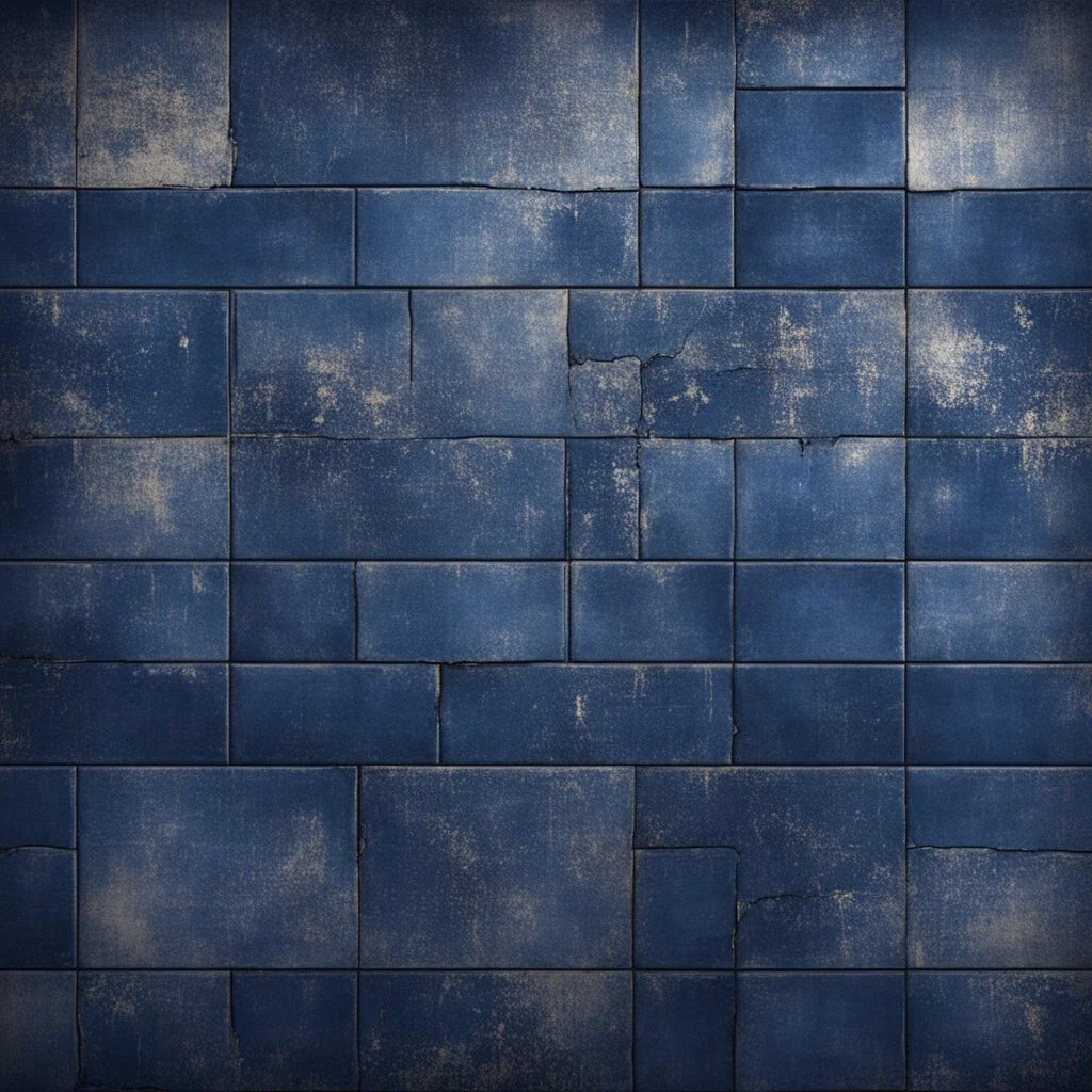 Hyper Realistic grungy-glowing-navy-blue-scratched-tile-fancy-wall