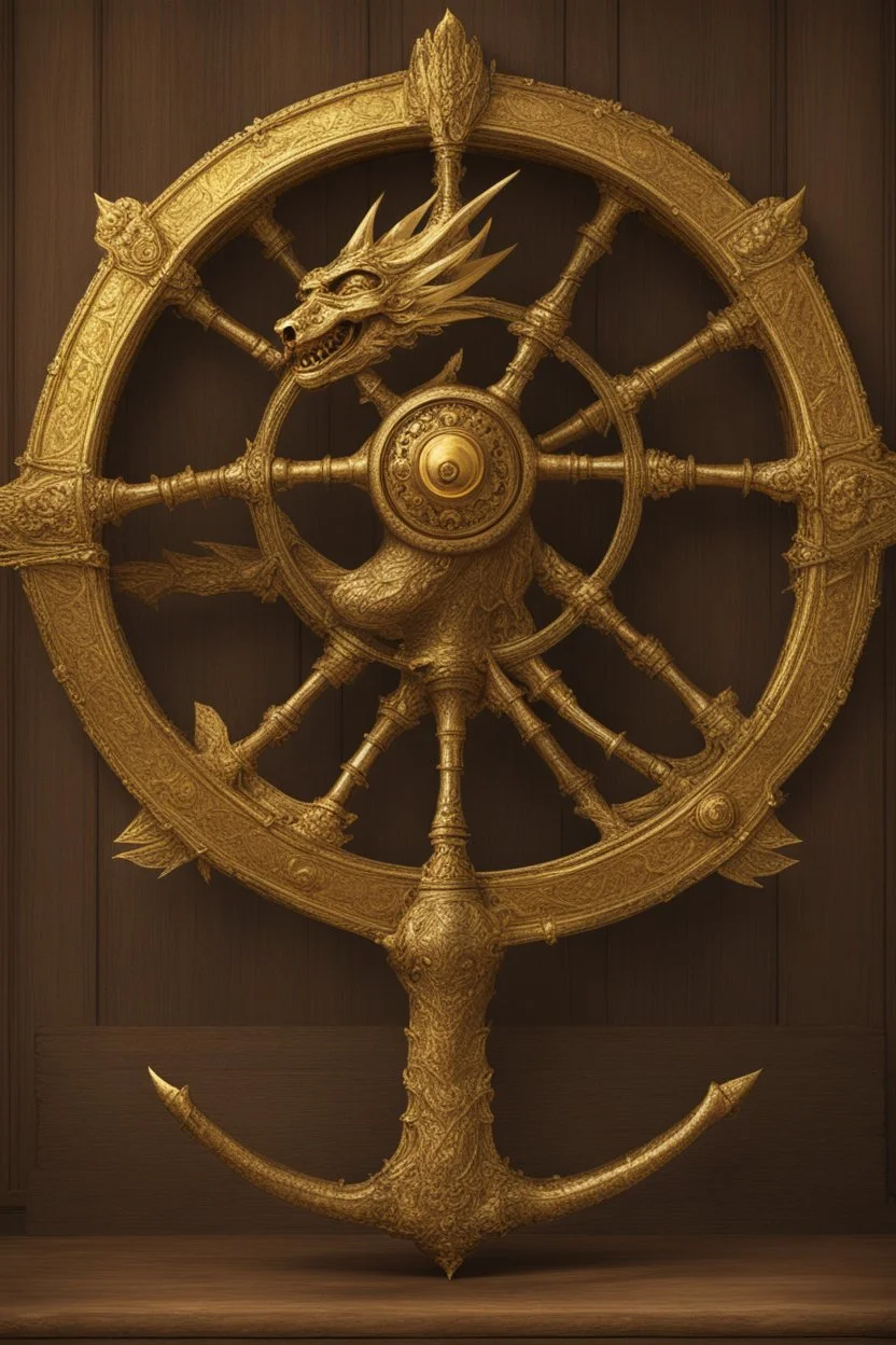 The Helm of the Dragon Queen is a fabulously gilded steering wheel adorning one of the finest pirate ships in the world but she was crippled during a battle and the magical wheel lost in the aqua depths