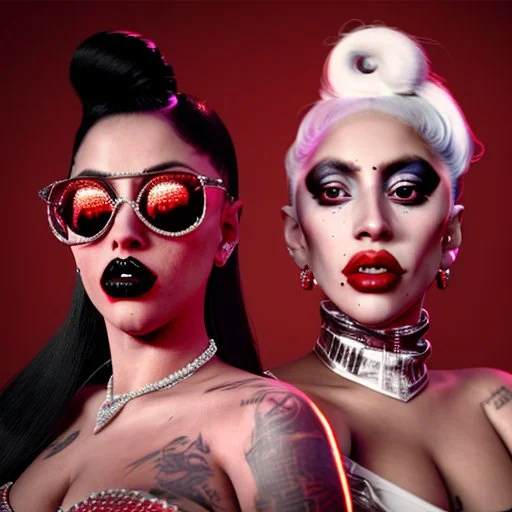 Lady Gaga and Cardi B at a costume party