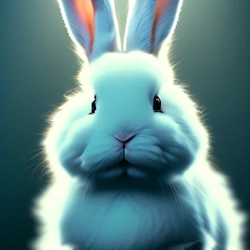 bunny, high ornamented light armor, fluffy fur, foggy, wet, stormy, 70mm, cinematic, highly detailed