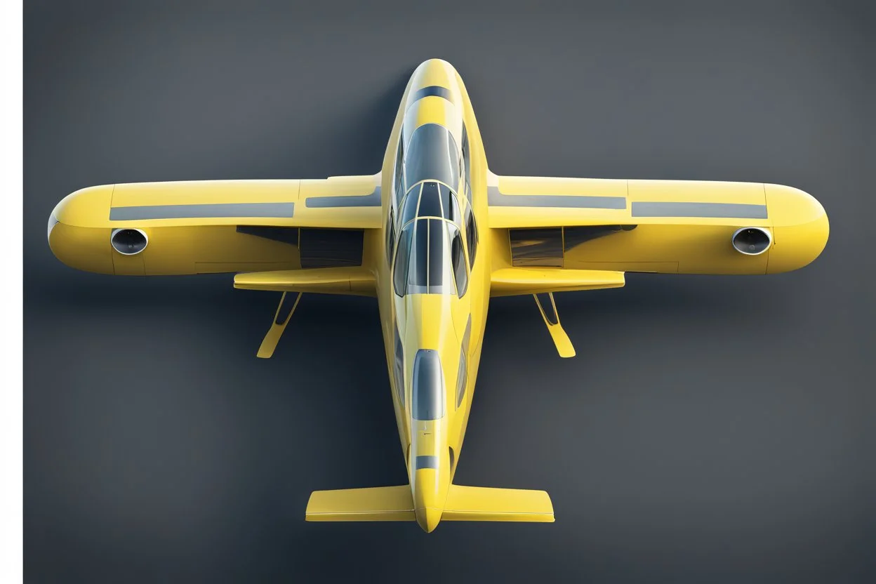 2d plane, yellow