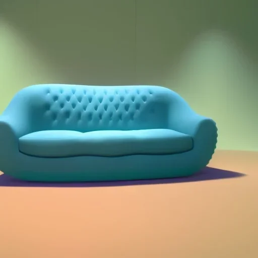 Couch in the shape of an avocado