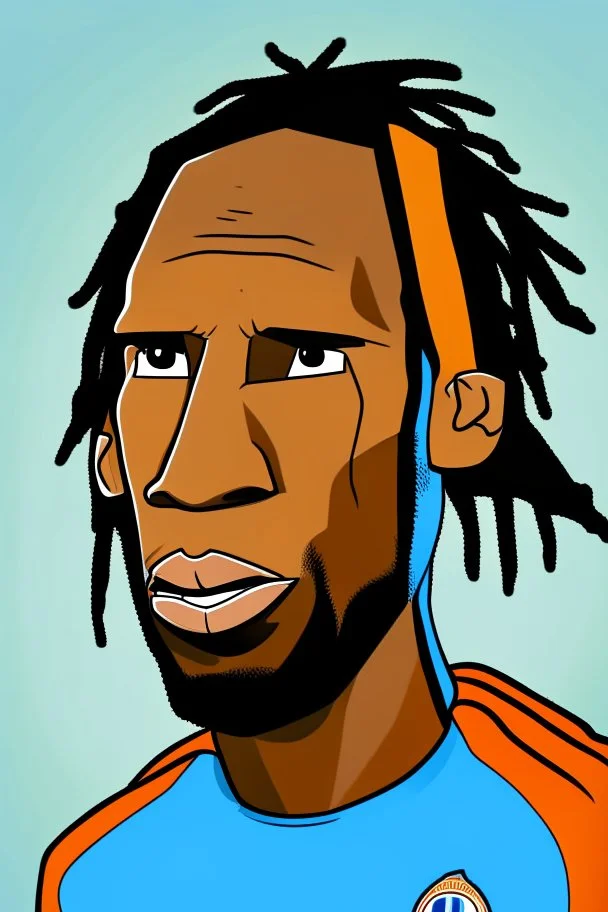 Didier Drogba Footballer ,cartoon 2d