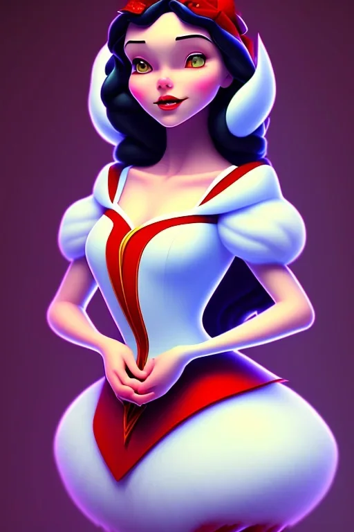 Snow white, cartoon art style