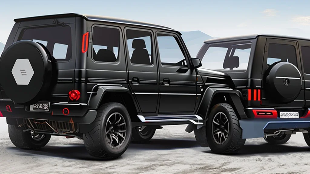 musou black painted Super G-Class 2025 Hyper Sport, rear view