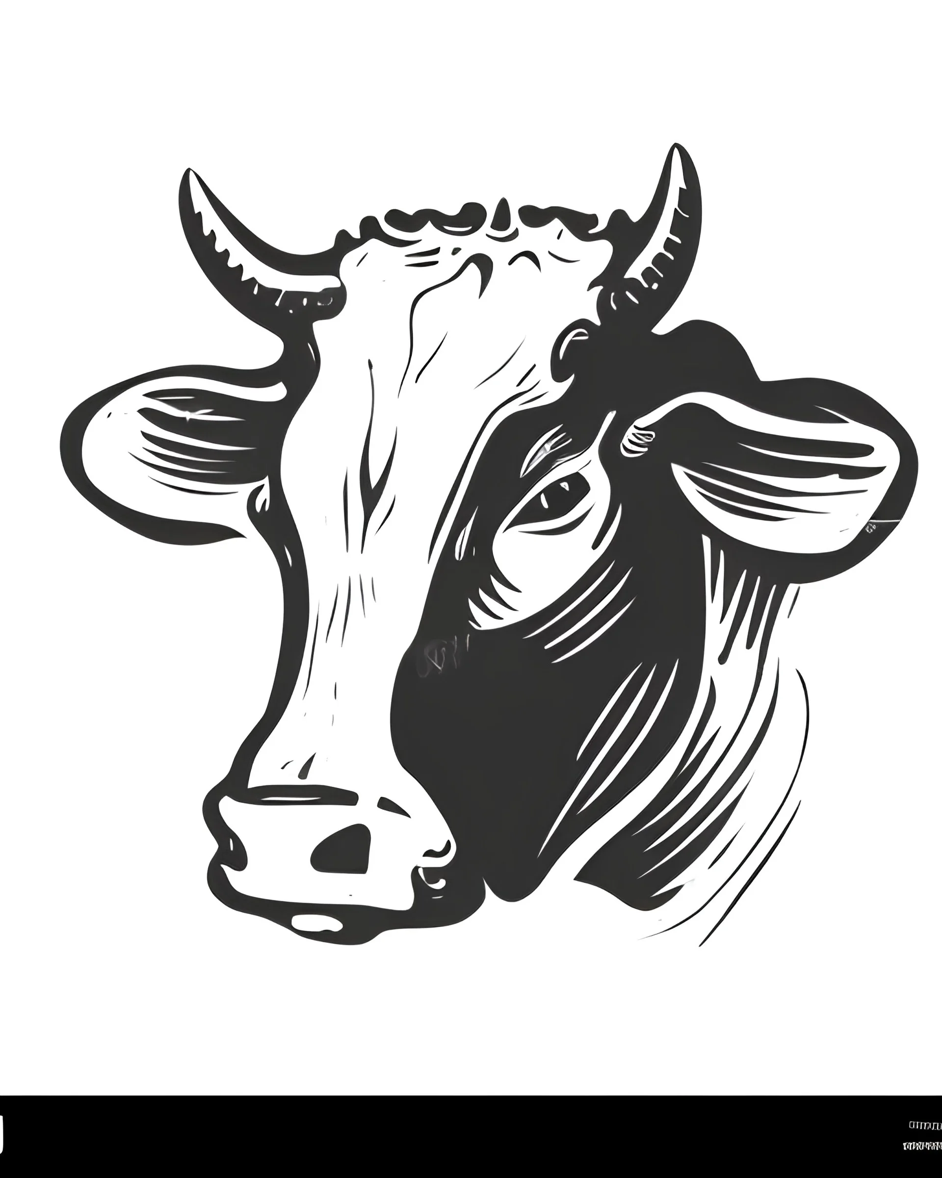 I want a bovine head in vector