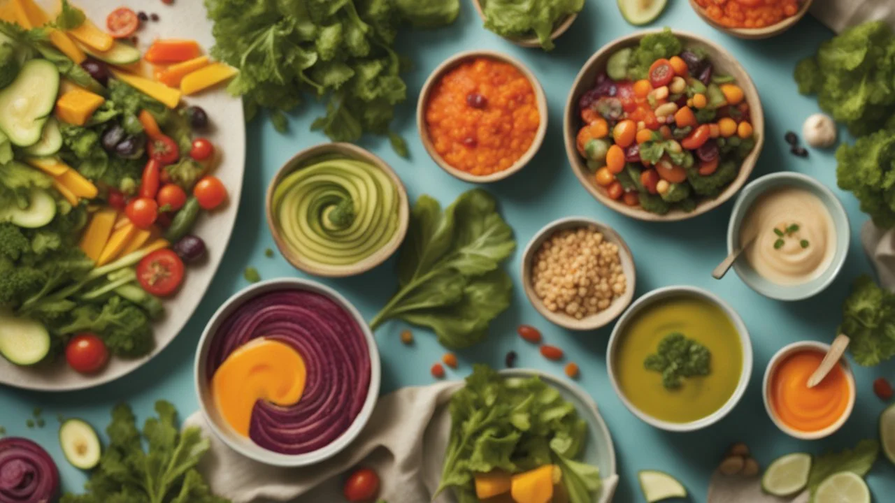 "The image of the article is a photograph of a delicious and colorful plant-based meal, representing the diversity and beauty of plant-based foods. This image features an artistic composition that highlights vibrant colors and fresh, healthy ingredients used in plant-based recipes. It reflects not only the beauty of plant-based cooking but also its delicious and nutritious taste."