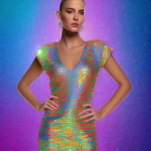 Glittery rainbow dress