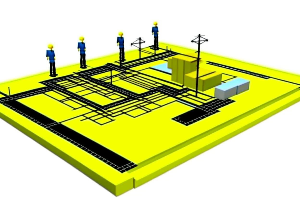 construcción real con personas