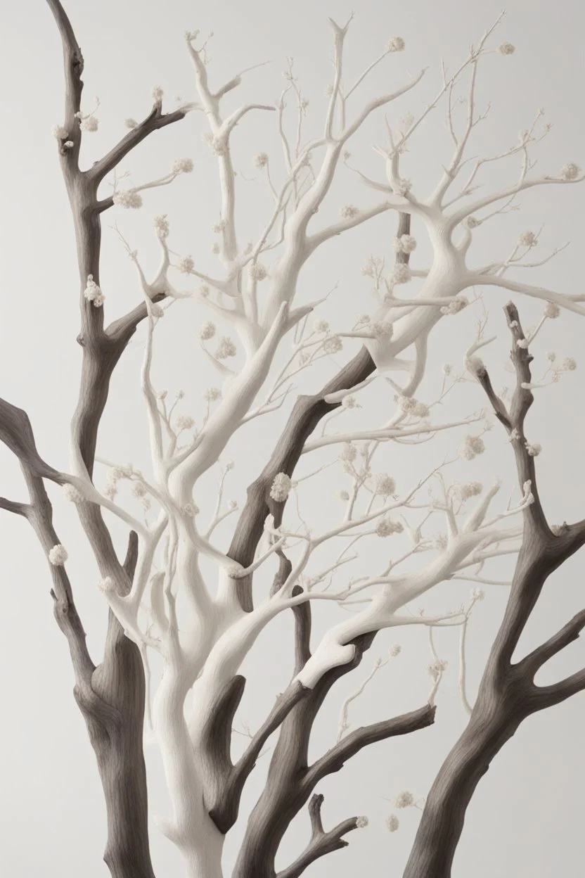 white branch art