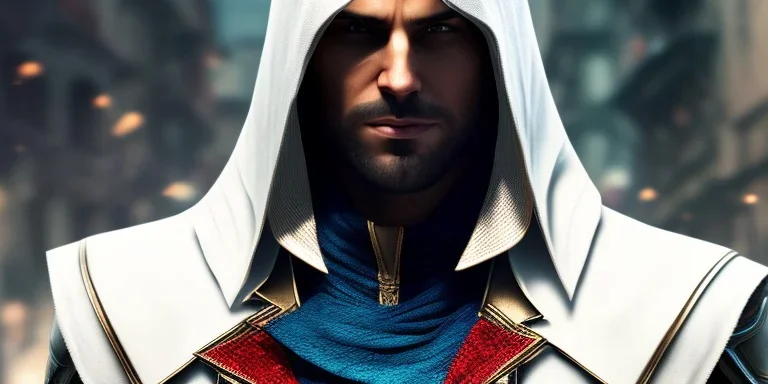 assassin's, mask cover whole face and hood , assassin's creed, highly detailed, hyper-detailed, beautifully color-coded, insane details, intricate details, beautifully color graded, Cinematic, Color Grading, Editorial Photography, Depth of Field, DOF, Tilt Blur, White Balance, 32k, Super-Resolution, Megapixel, ProPhoto RGB, VR, Half rear Lighting, Backlight, non photorealistic rendering