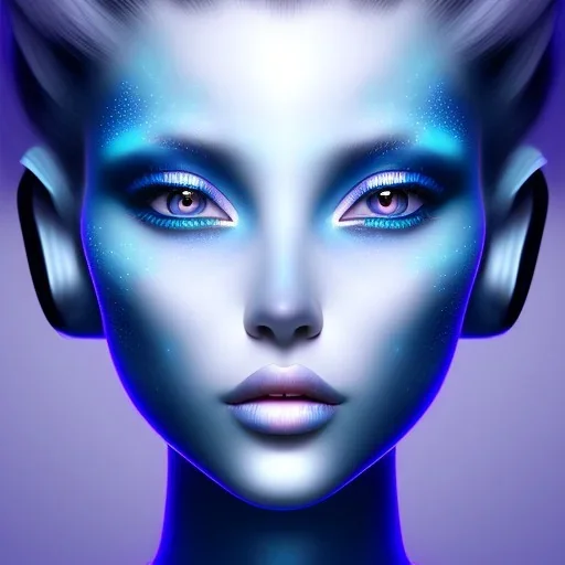 Blue Wearing make up avatar pandora