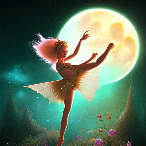 Pixie dancing in moonlight