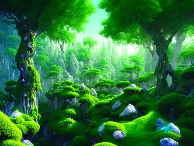 green black crystal cosmic and galactic ambiance hill sky rocks sunny trees pools surreal, full of details, smooth, bright sunshine，soft light atmosphere, light effect，vaporwave colorful, concept art, smooth, extremely sharp detail, finely tuned detail, ultra high definition, 8 k, unreal engine 5, ultra sharp focus