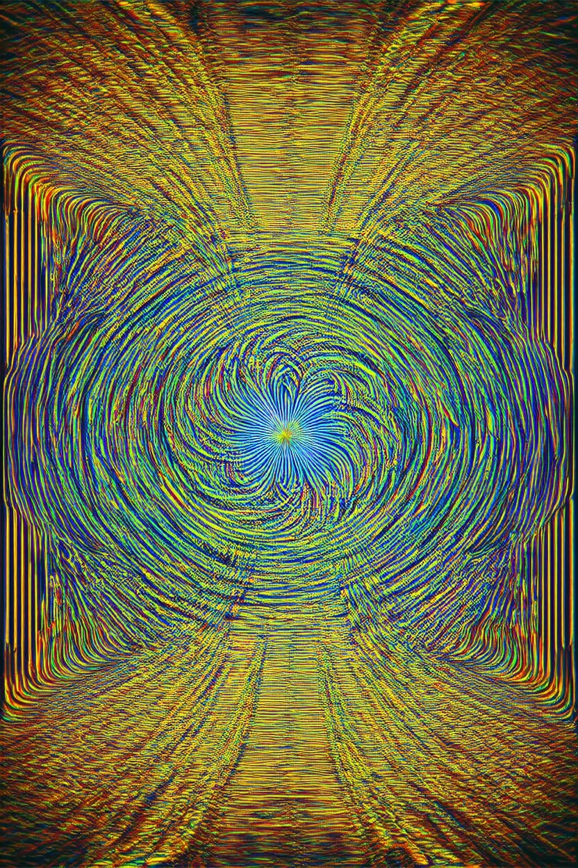 god particle in consciousness; neo-surrealistic optical art
