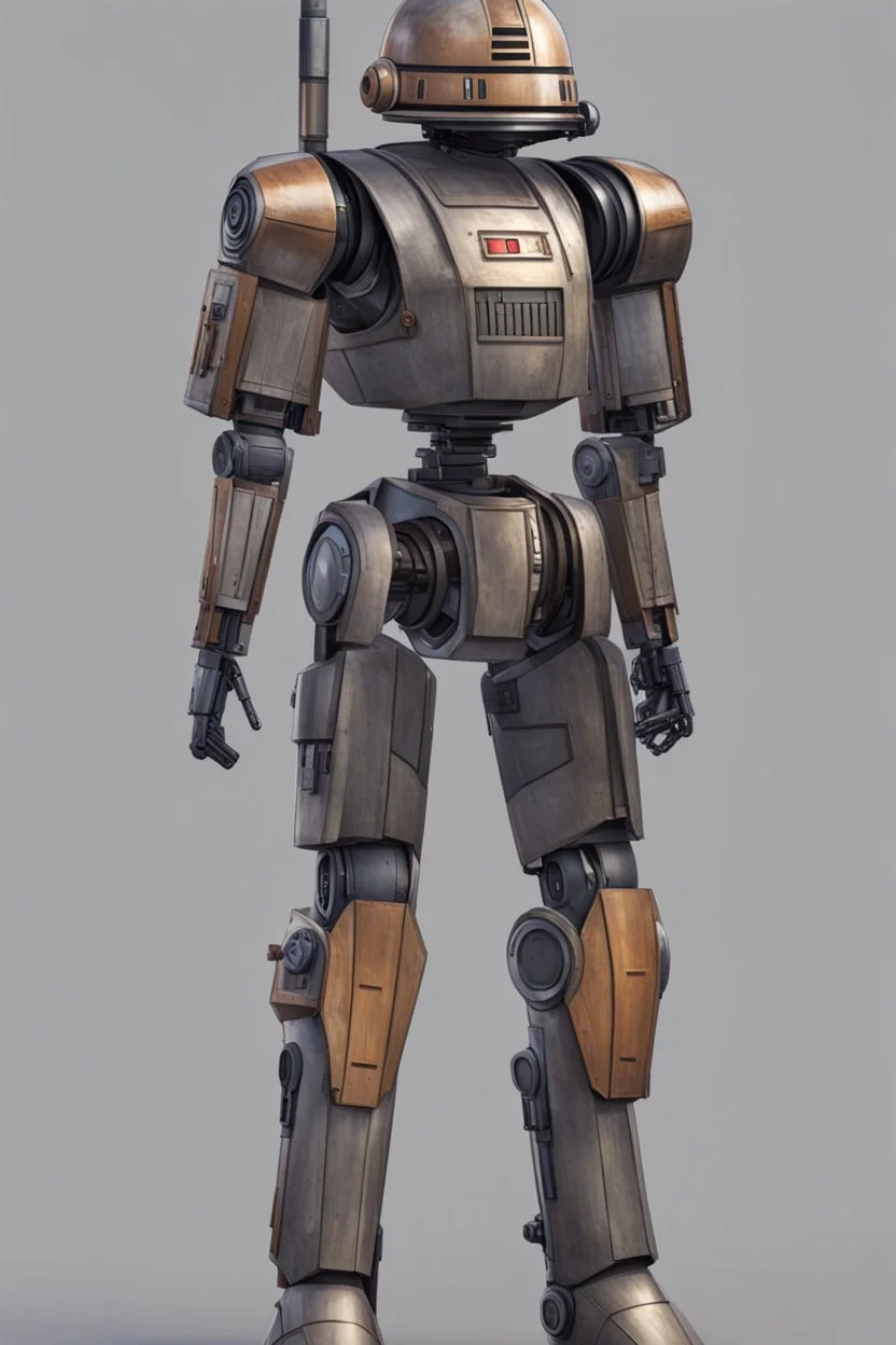 A Star Wars Combat Droid, Wearing Cowboy Clothes, Armor Looks Dangerous.