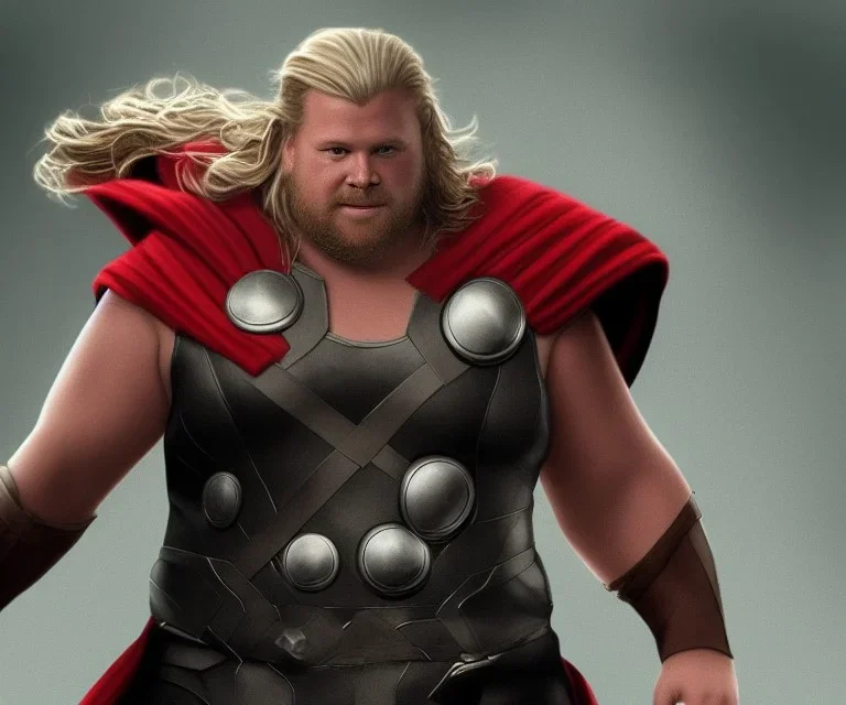 Fat thor, photorealistic