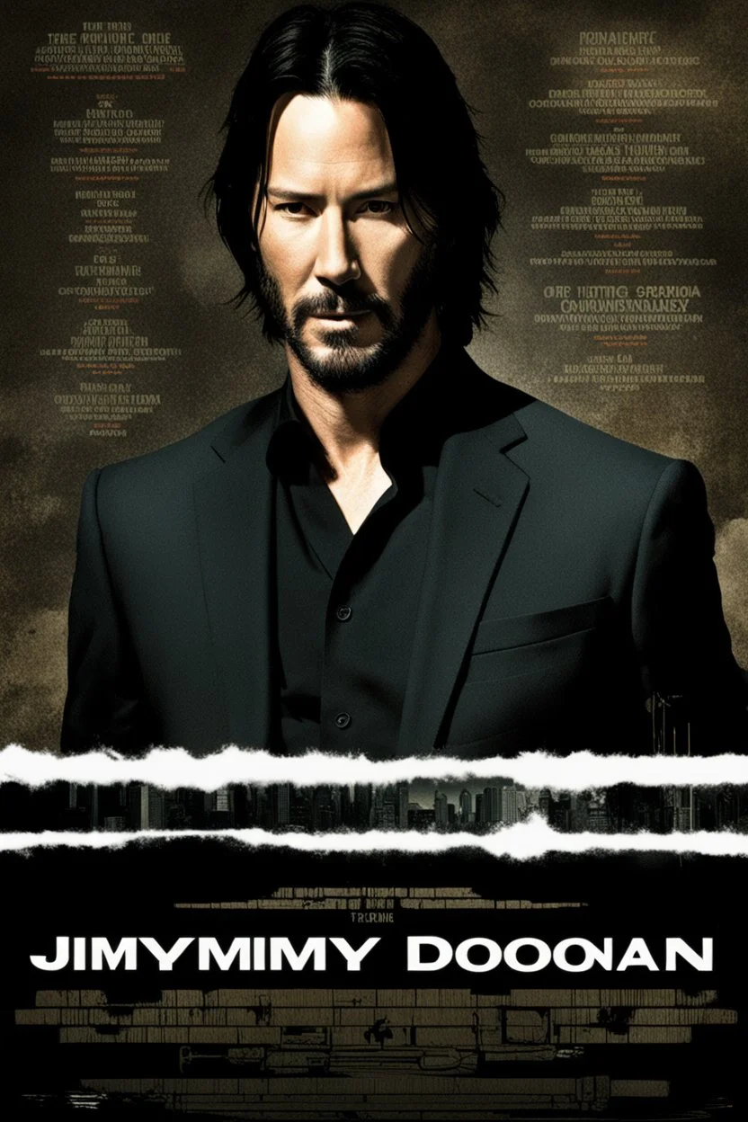 Movie poster -- text "The Rotting Corpse of Jimmy Doonan" starring Keanu Reeves/Sandra Bullock