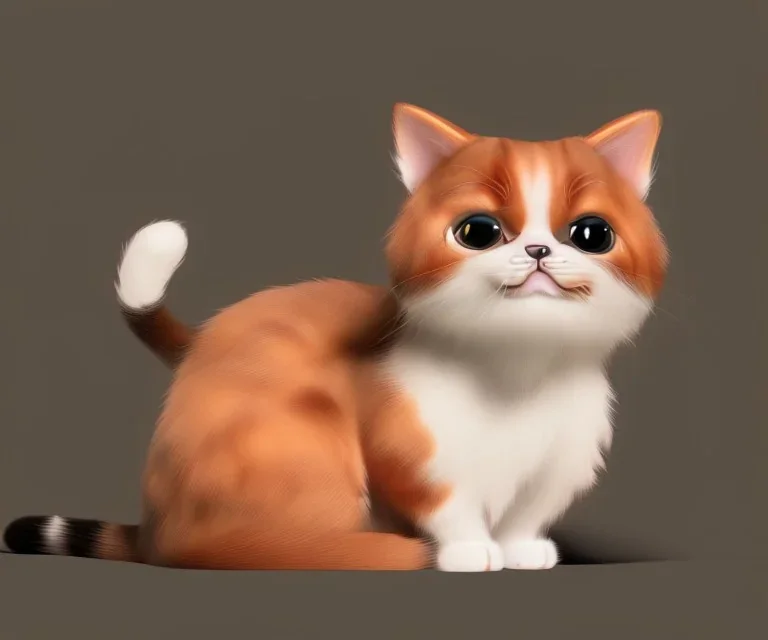 cute cat illustration isolated คมชัด