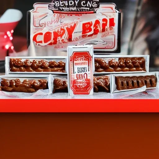 bone brand bar-b-q candy bar