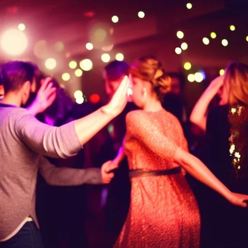 People dancing at a New year's eve party