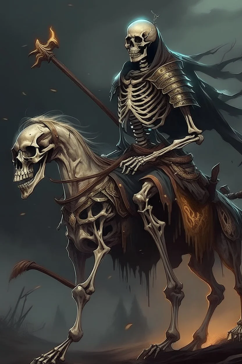 undead skeleton wild hunt warrior on horse