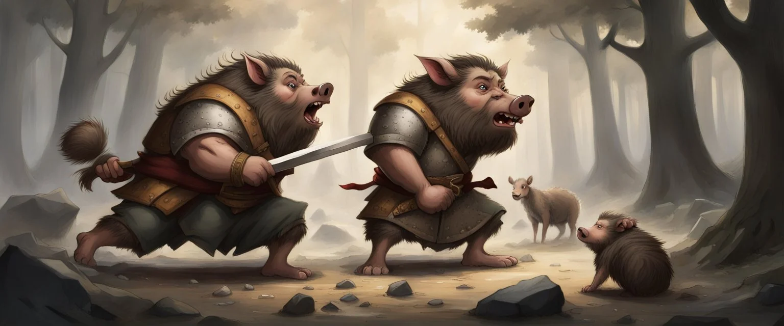 He puffed out his chest, said, "I’ll show that beast," With a wooden sword, thought he’d be the feast. Day one, it was a battle, they rolled and they tumbled, With the wild boar snorting, our brave dwarf stumbled. On day two, he regrouped, plotting a clever scheme, With a giant cheese wedge, he lured it like a dream. But the boar was too sharp, and it smelled his ruse, Our little hero laughed, said, "I’ve got nothing to lose!" Once upon a quirky time, in a land so bizarre, Lived a little dwar