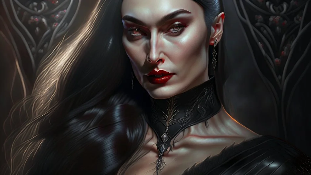 Stunningly gorgeous femme fatale as mortiça addams, full body portrait, perfect face, beautiful eyes, black dress, ring light, Black lipstick, hyper realist, hyper detailed, intricated, realistic shading, unreal engine, octane, final fantasy, karol bak, greg rutkowski, rossdraws, artgerm, wlop, vallejo