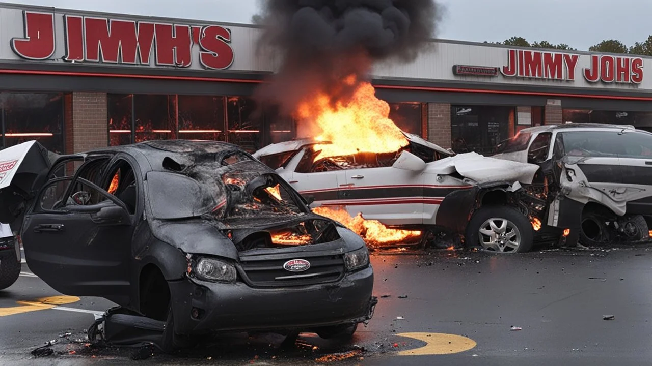 jimmy johns vehicle accident with explosions