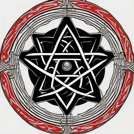 pentacle clipart red