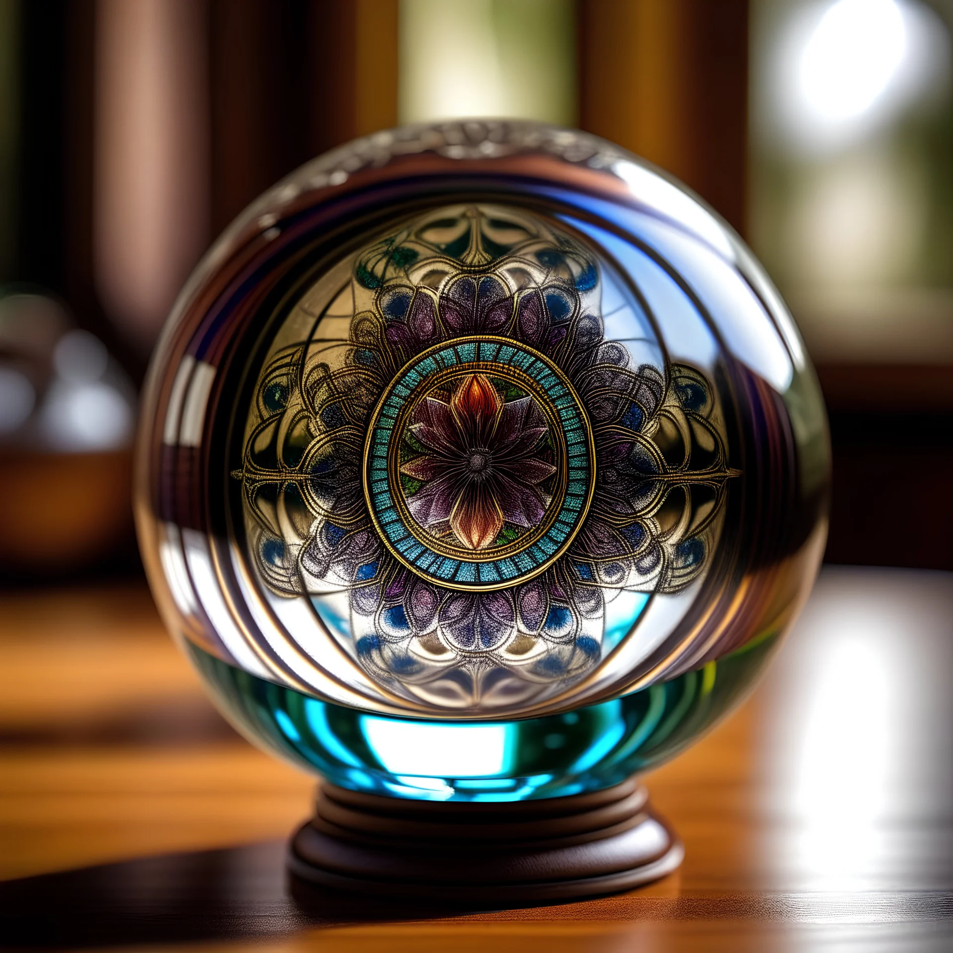 mandala in a crystal ball