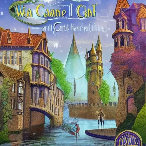 A magical canal city of wizards, witches and warlocks with a castle Erin Stead style