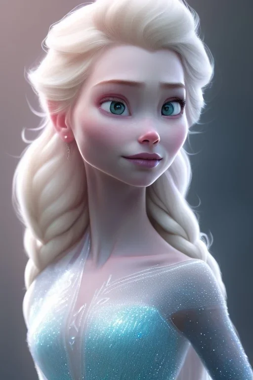 Elsa from Frozen, 8k resolution concept art portrait by Greg Rutkowski,