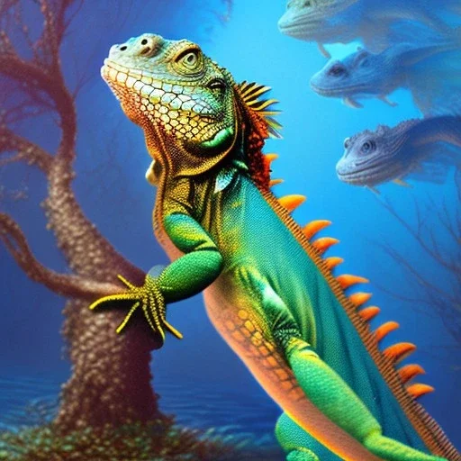 aquatic iguana