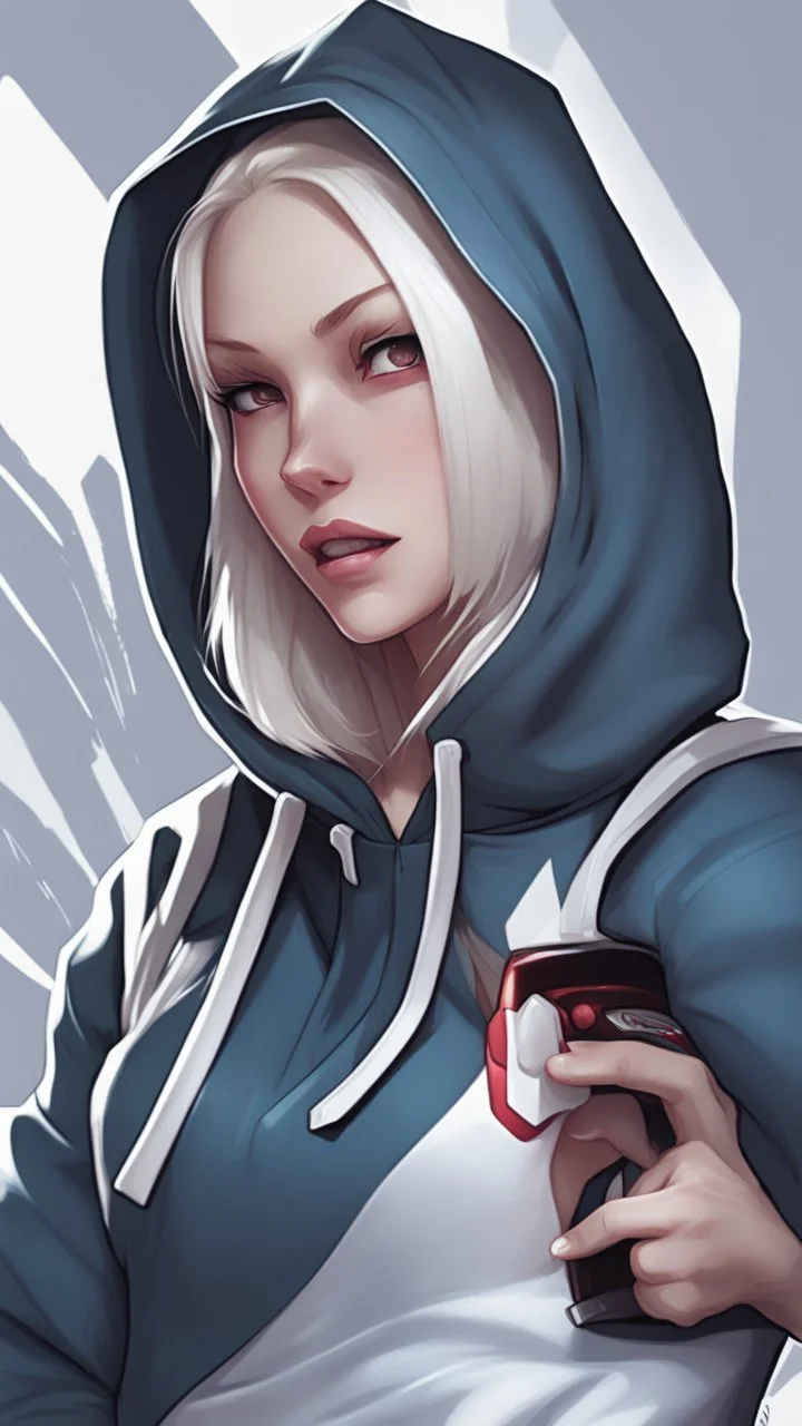 a close up of a person wearing a hoodie, artgerm on artstation pixiv, artgerm. anime illustration, artgerm comic, artgerm and lois van baarle, wlop | artgerm, trending artgerm, style of artgerm, extremely detailed artgerm, spider-gwen, spider - gwen