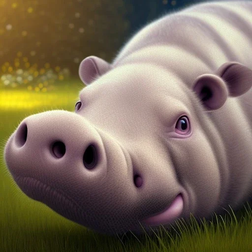 pixar art style of cute fat baby hippo in natural environment, monotone color, full body, by mobeius, au naturel, hyper detailed, digital art, trending in artstation, cinematic lighting, studio quality, smooth render, unreal engine 5 rendered, octane rendered, art style by klimt and nixeu and ian sprigger and wlop and krenz cushart