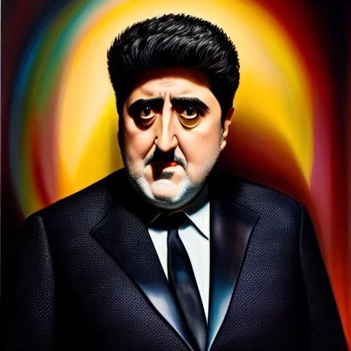 Ultra detailed fullbody Portrait in oil on canvas of Doctor Octopus(alfred molina) Villain ,intense stare,extremely detailed digital painting, extremely detailed face,crystal clear Big eyes, mystical colors ,perfectly centered image, perfect composition, rim light, beautiful lighting,masterpiece,8k, stunning scene, raytracing, anatomically correct, in the style of robert e howard and Ken Kelley and Ohrai Noriyoshi and Simon Bisley and tomzj1