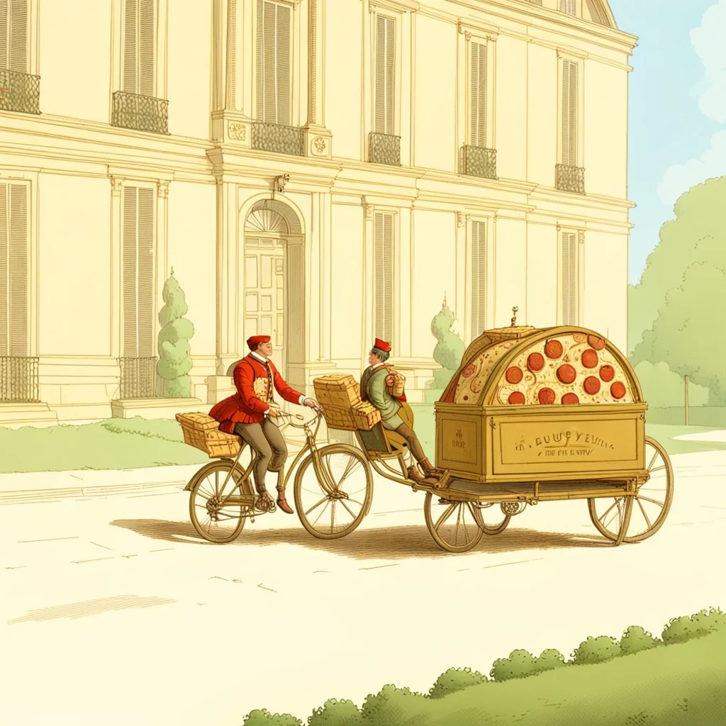 Pizza delivery to the home of Louis XVI.