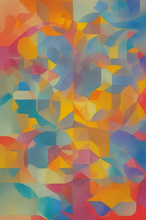 Abstract watercolour painting in the style of Agnes Martin