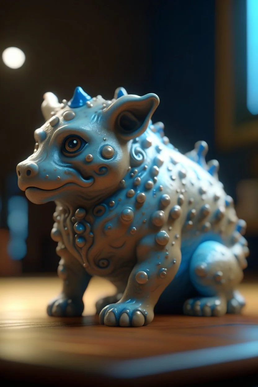 Ceramic creature ,3d 4k octane render, smooth, sharp focus, highly detailed, unreal engine 5,