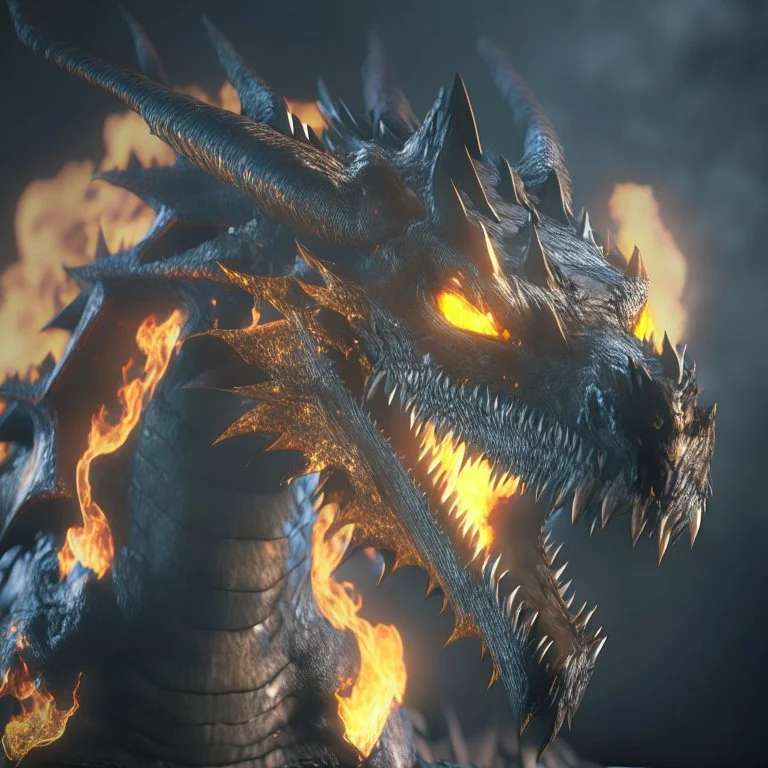 dark dragon,radioactive cloud, unreal engine 5, 8k resolution, photorealistic, ultra detailed