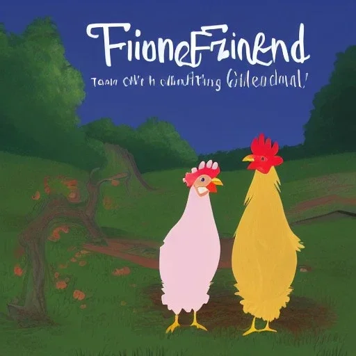 2 friend chickens finding a beautiful stone as a childrens bookcover