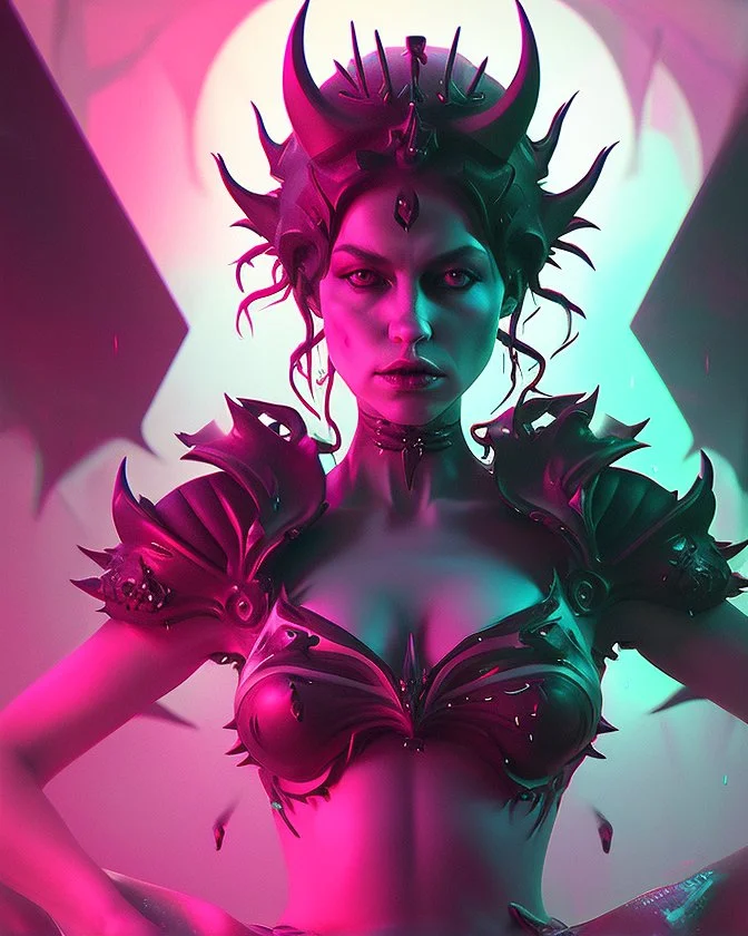 Queen of darkness painting in the style of , violent, high delicate defined details, beautiful, atmospheric, rain, matte, 3 d 8 k octane rendered, sharp focus, illustration, holographic undertones, high detail, ultra realistic, highly saturated colors