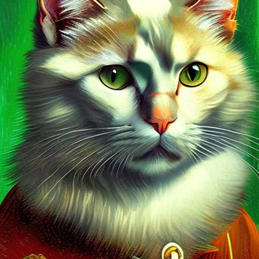 Portrait of a cat by Van Gogh