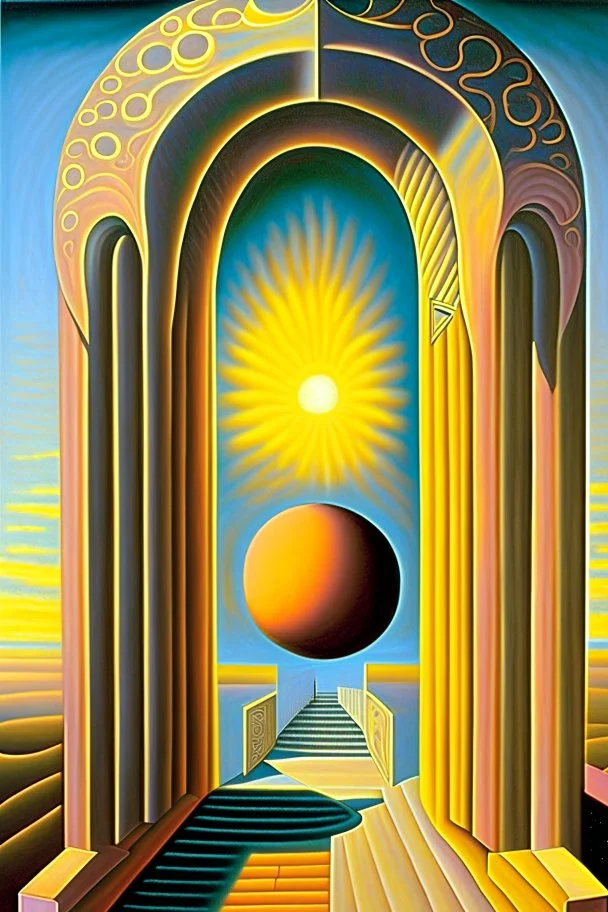 portal to another universe by artist "Evgeni Gordiets", by artist "Giorgio De Chirico",sunstreaks