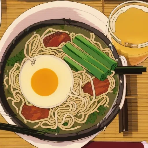 ramen with beer drink